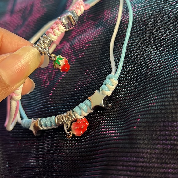 Strawberry Charm Matching Friendship Bracelets - Picture 8 of 8